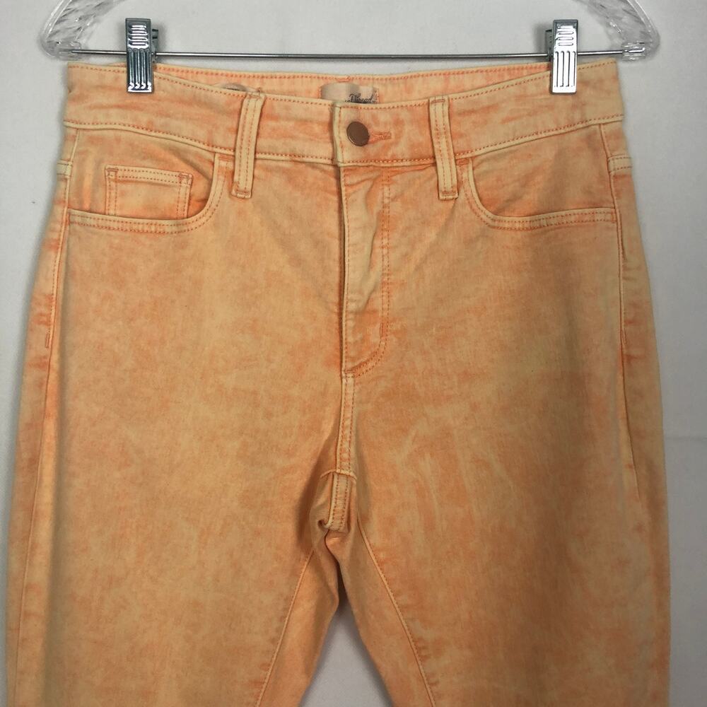 Universal Thread High Rise Skinny Tie-Dye Yellow Orange Jeans Size 6 - Picture 4 of 12